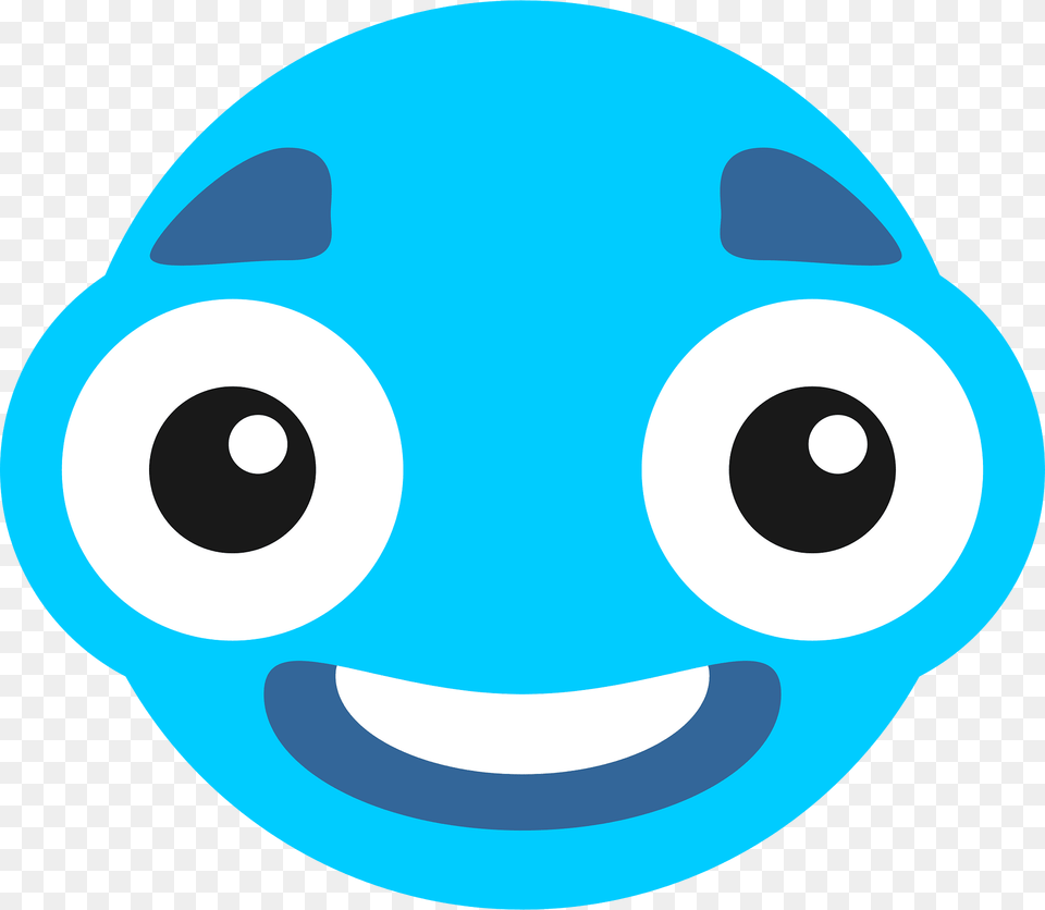 Blue Bug Eyed Monster Face Clipart, Plush, Toy, Disk Png