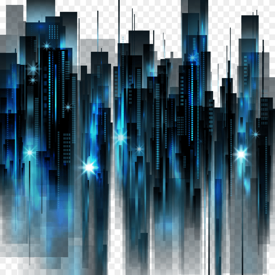 Blue Building Elements Star Effect Icon Clipart Building Effect, Art, City, Graphics, Lighting Free Png