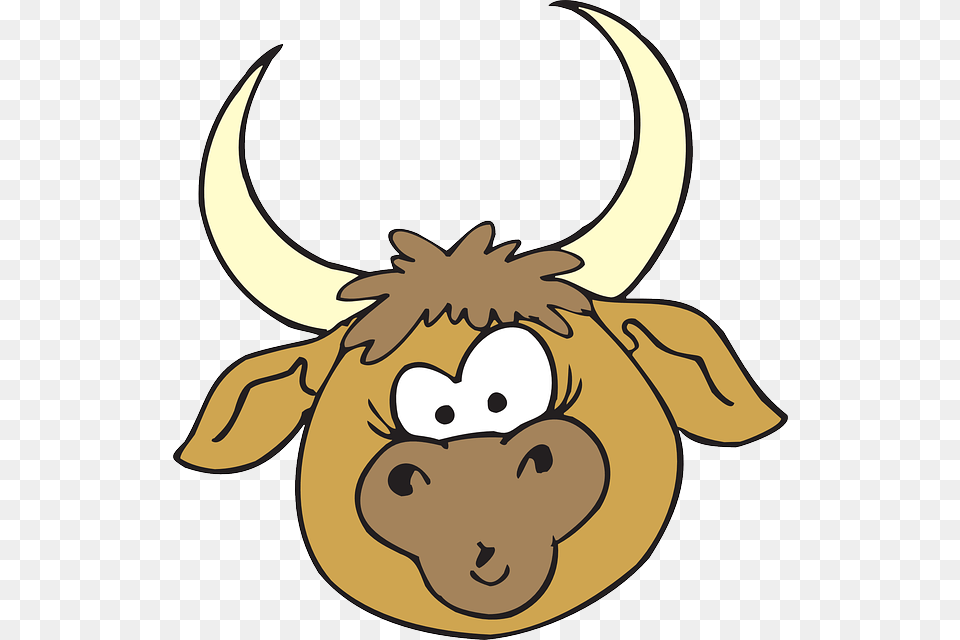 Blue Bull Head Clipart, Animal, Mammal, Livestock, Cattle Png Image