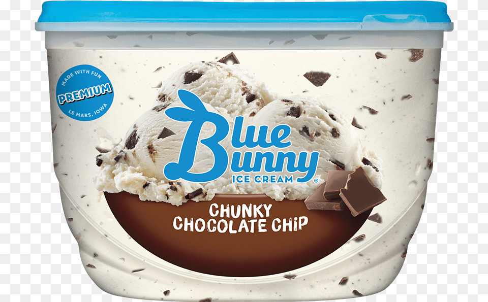 Blue Bunny Chocolate Chip Ice Cream Download Blue Bunny Cherry Chocolate Chunk, Dessert, Food, Ice Cream, Frozen Yogurt Free Png