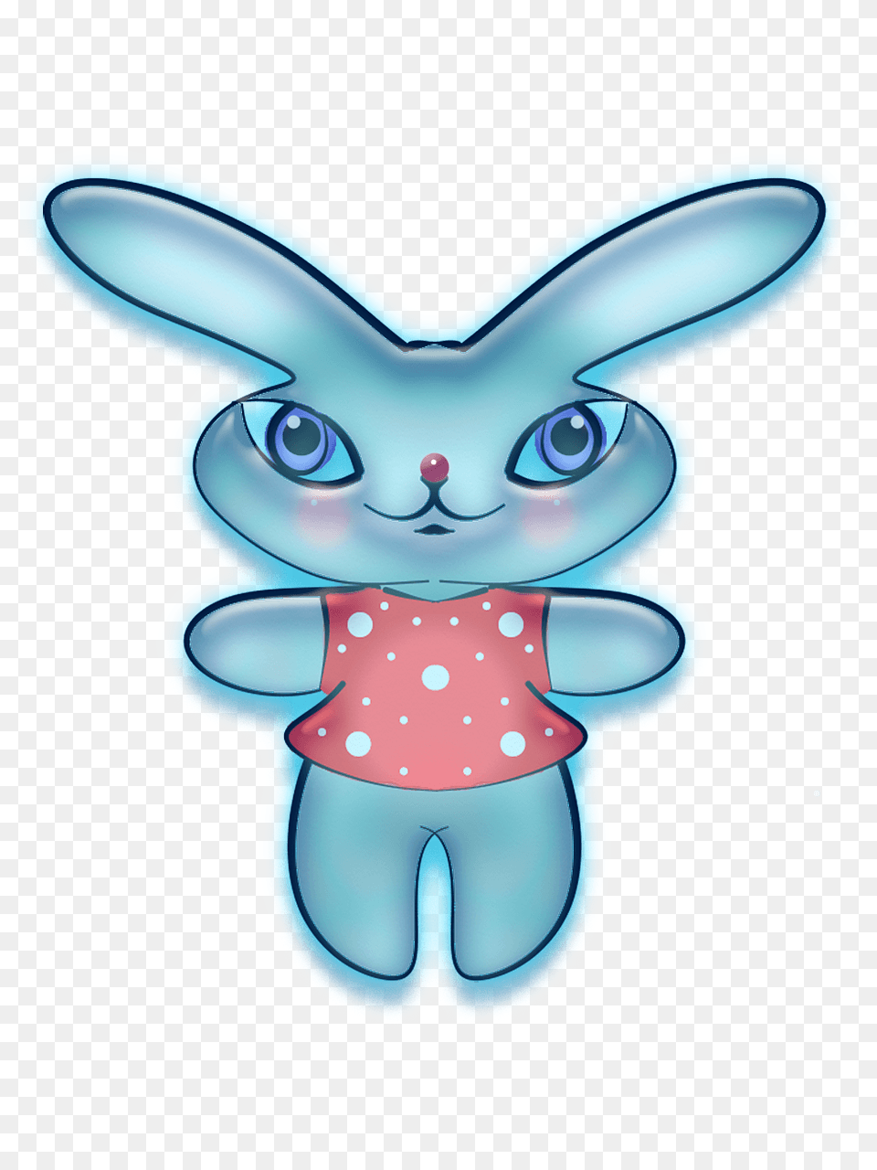 Blue Bunny In A Dress Clipart, Pattern, Plush, Toy, Baby Free Png Download