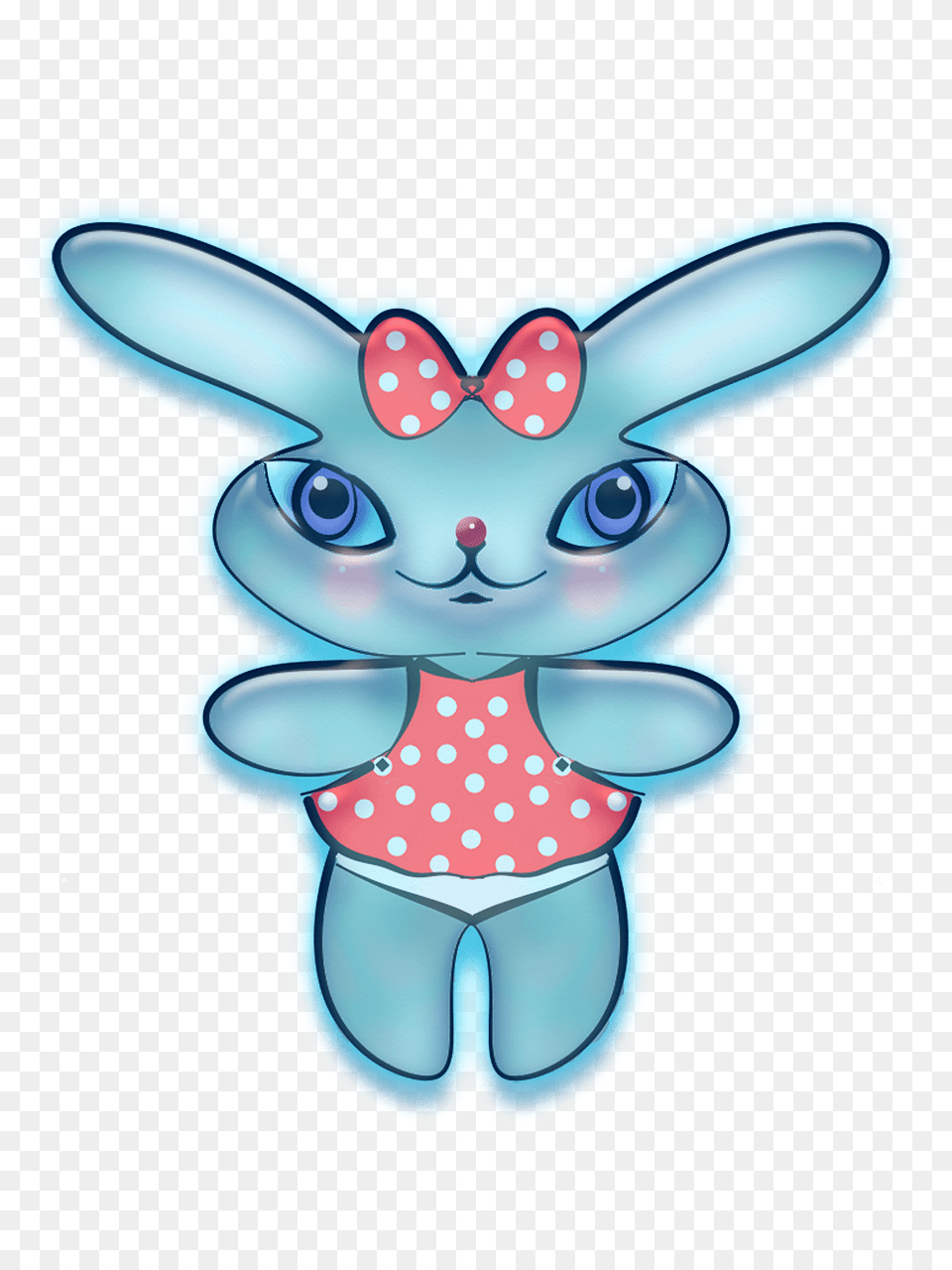 Blue Bunny With A Bow Clipart, Pattern, Applique, Baby, Person Free Png