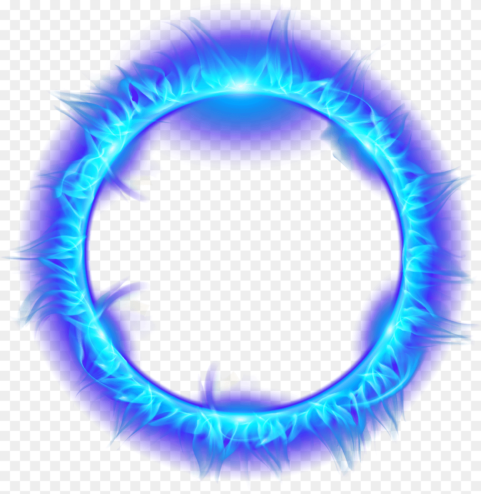 Blue Burning Fire Light Flame Of Ring Clipart Fire Ring, Person, Animal, Sea Life, Water Free Png Download