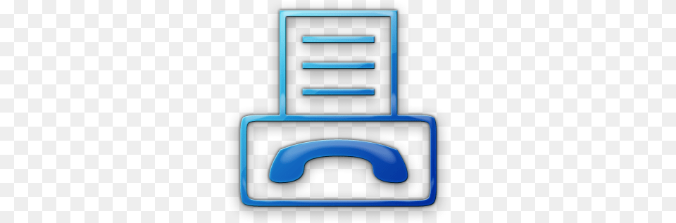 Blue Business Fax Fax Icon Blue, Mailbox, Furniture Png Image