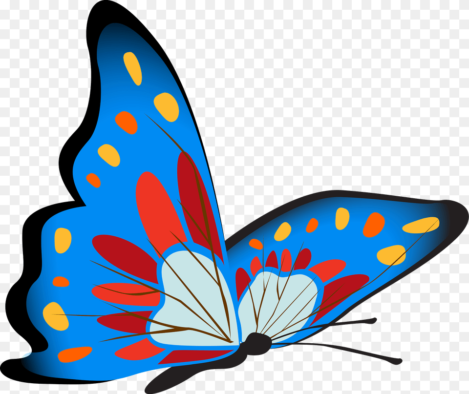 Blue Butterfly Clipart, Animal, Insect, Invertebrate, Art Free Png
