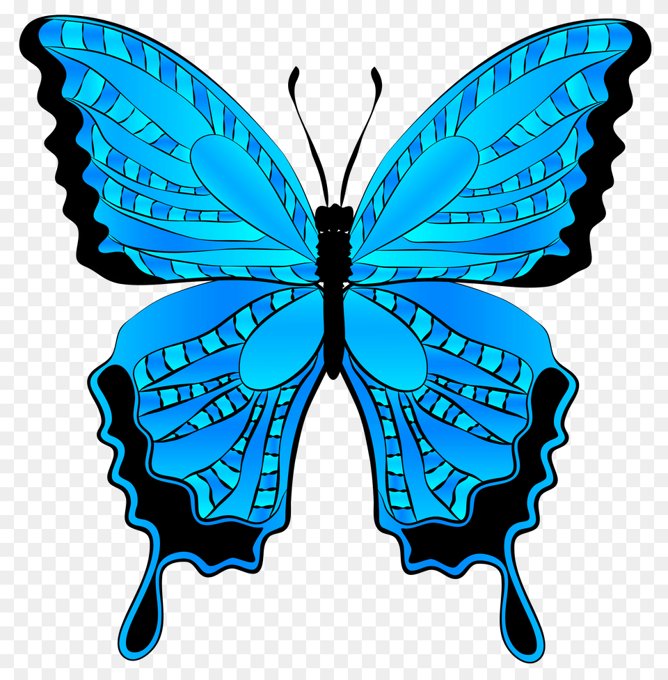 Blue Butterfly Clipart, Smoke Pipe, Animal Png Image