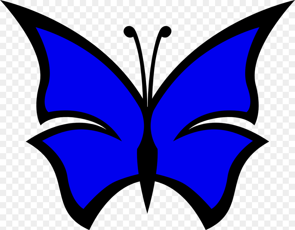 Blue Butterfly Clipart, Logo, Symbol, Animal, Emblem Free Png