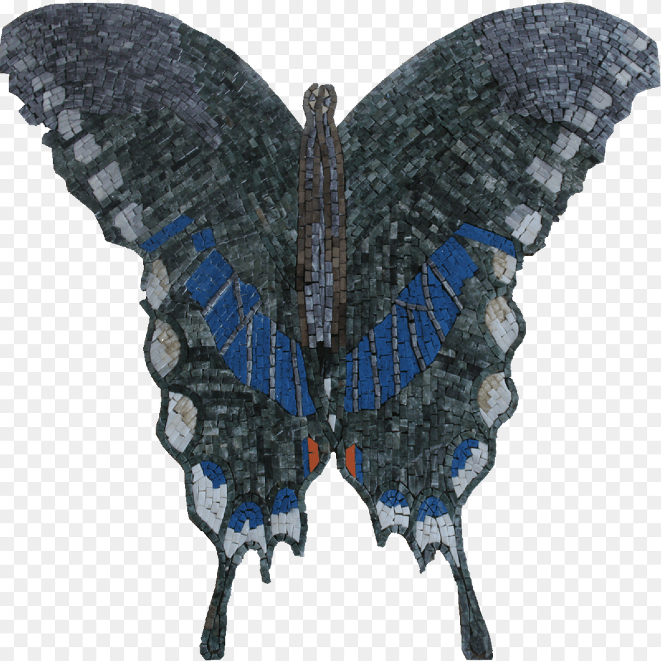 Blue Butterfly No Background Mosaic Mosaic, Art, Person, Accessories Free Transparent Png