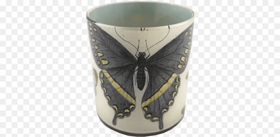 Blue Butterfly Papilio Machaon, Cuff, Art, Porcelain, Pottery Free Png