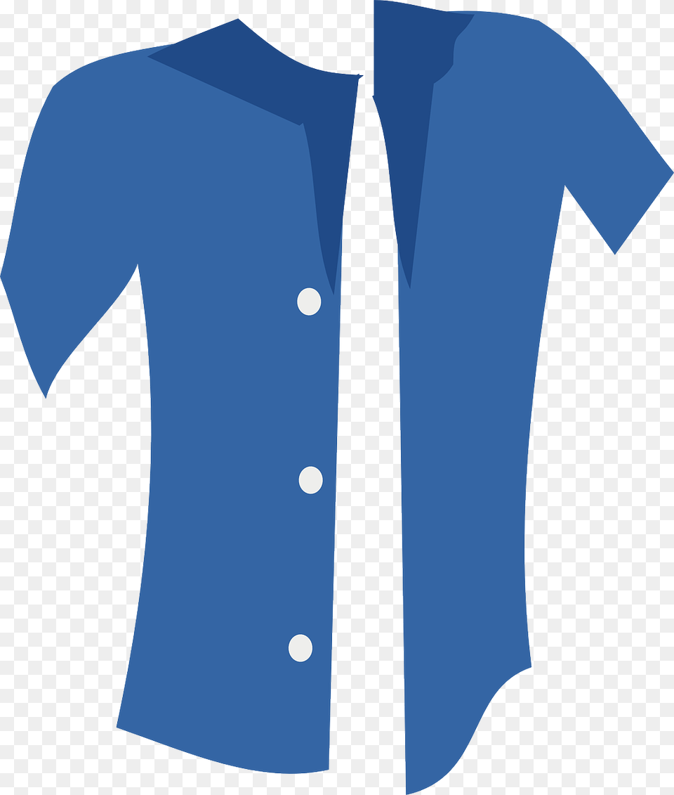 Blue Button Shirt Clipart, Clothing, Knitwear, Sweater, T-shirt Free Png