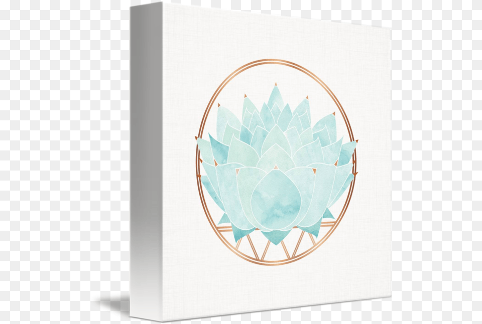 Blue Cactus Flower Watercolor By K Gallagher Circle, Pottery, Canvas, Art, Porcelain Free Transparent Png