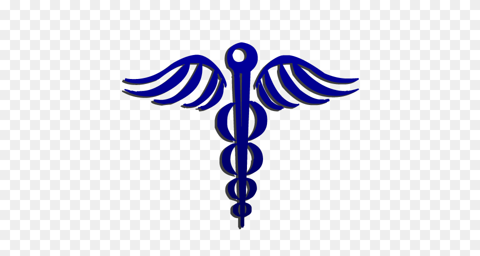 Blue Caduceus Medical Symbol Clipart Emblem, Cross, Logo, Dynamite Png Image