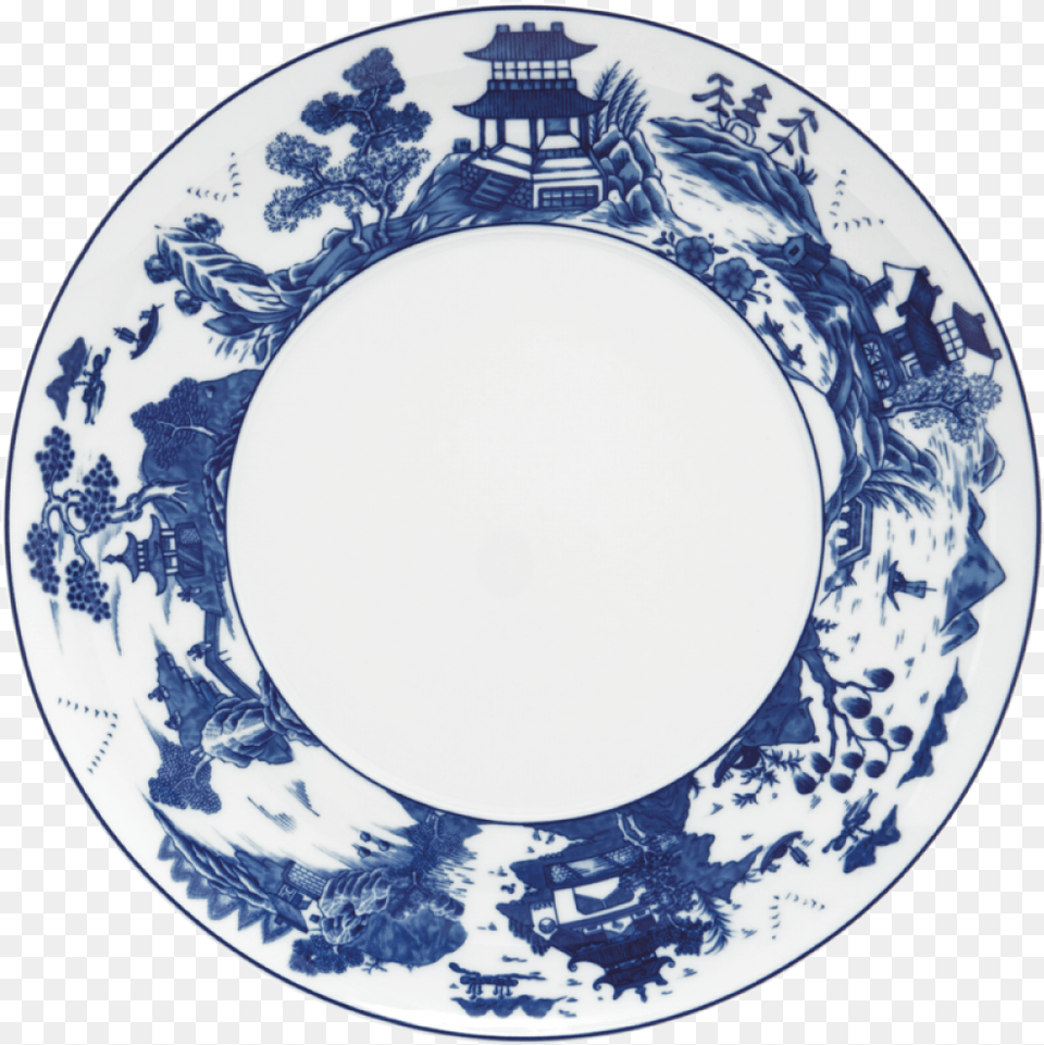Blue Canton Contempo Service Plate Tableware, Art, Porcelain, Pottery Free Png