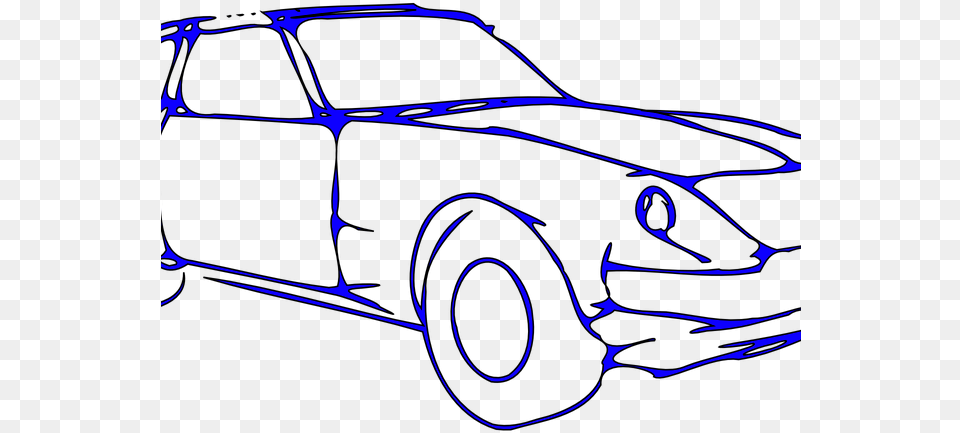 Blue Car Clipart Car Drawing Car Outline Sketch, Machine, Spoke, Vehicle, Transportation Free Transparent Png
