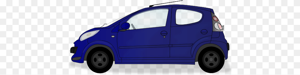 Blue Car Clipart Little Blue Car Cartoon, Machine, Spoke, Wheel, Alloy Wheel Free Png