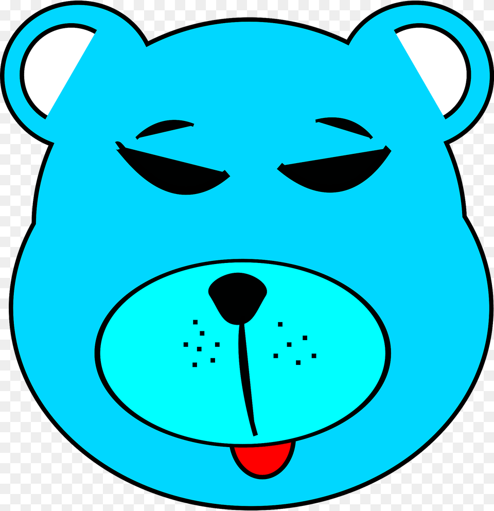 Blue Cartoon Bear Face Clipart, Snout, Body Part, Mouth, Person Free Png Download