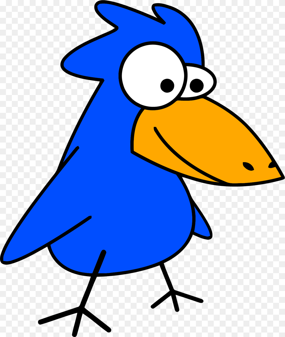 Blue Cartoon Bird Clipart Bird Clip Art, Animal, Beak, Jay, Fish Free Png Download
