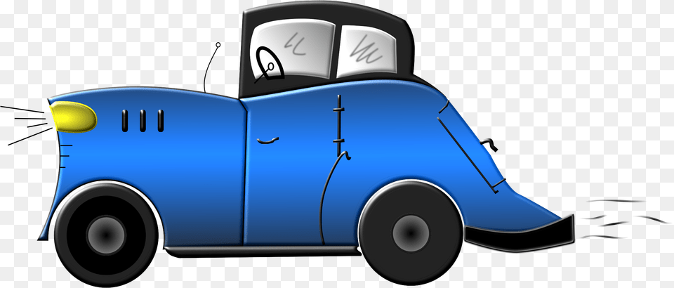 Blue Cartoon Cars Old Cartoon Car, Transportation, Vehicle, Machine, Wheel Free Transparent Png