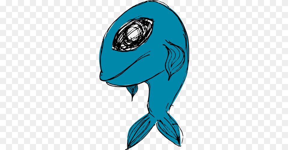 Blue Cartoon Fish Vector Illustration Clip Art, Animal, Sea Life, Aquatic, Water Png