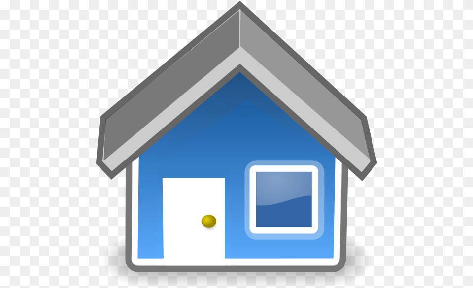 Blue Cartoon House, Dog House, Blackboard Free Transparent Png