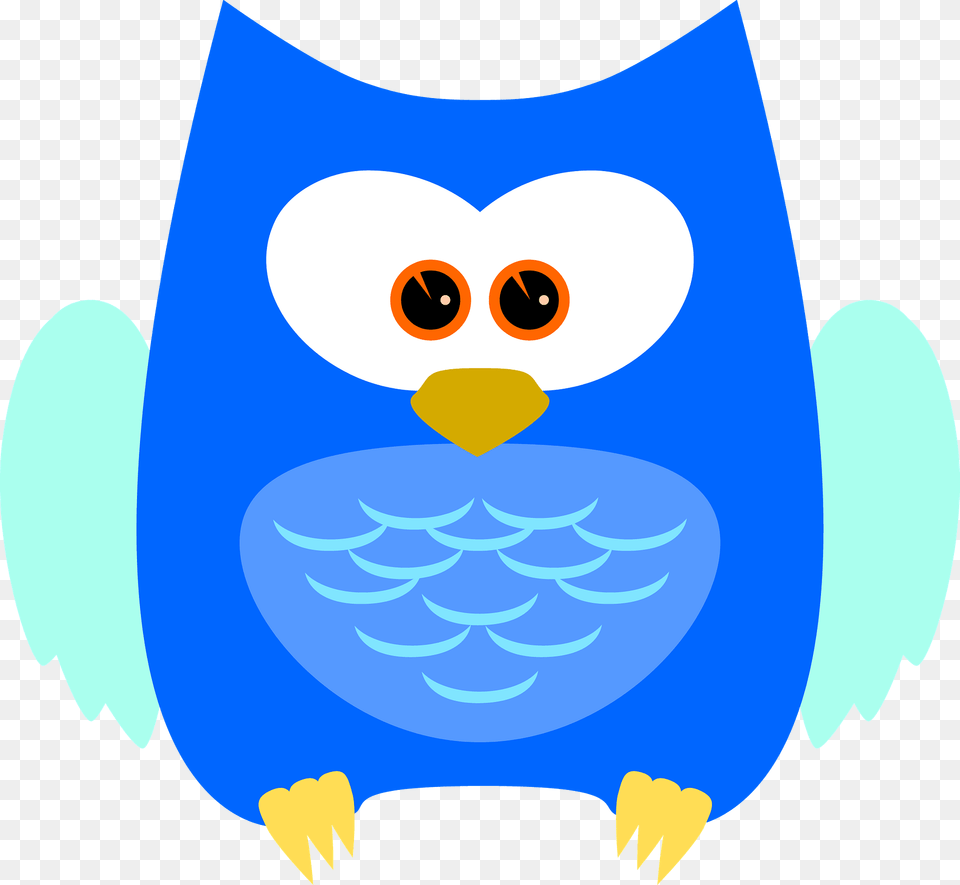 Blue Cartoon Owl Clipart, Animal, Beak, Bird Free Transparent Png