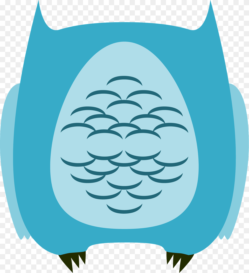 Blue Cartton Owl Back Clipart, Cushion, Home Decor, Ice, Face Free Png Download