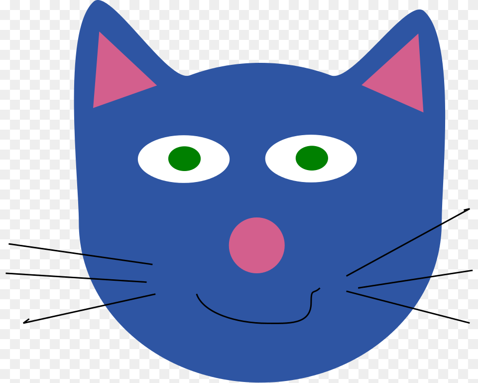 Blue Cat Face Clipart, Animal, Mammal, Pet, Fish Free Png