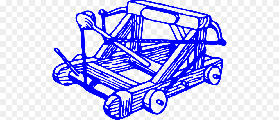 Blue Catapult Clip Art, Carriage, Transportation, Vehicle, Wagon Png