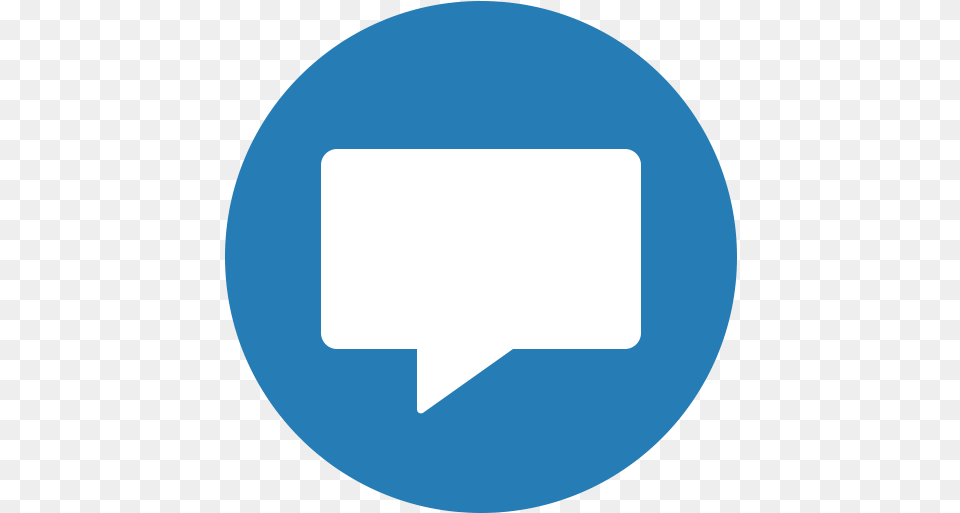 Blue Chat Chatting Circle Comment Message Logo, Sign, Symbol, Disk Free Png