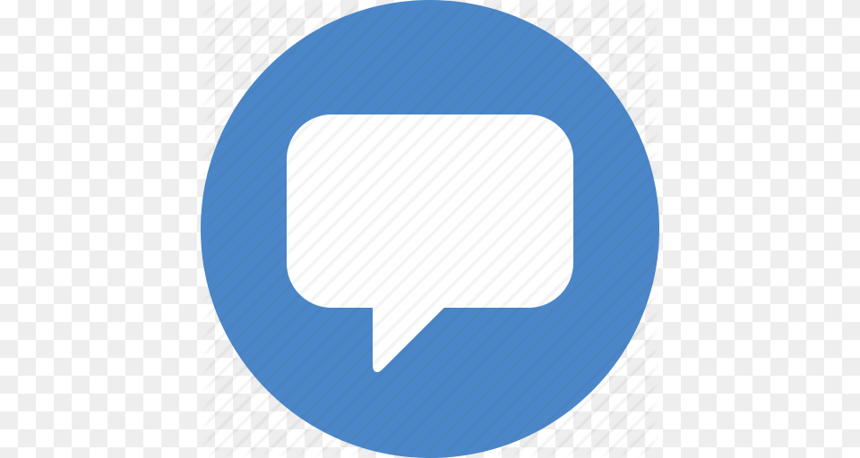 Blue Chat Chatting Circle Comment Message Messaging Icon, Logo Free Transparent Png