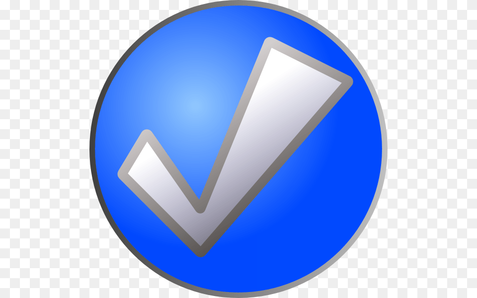 Blue Check Button Svg Clip Arts Blue Check Button, Wedge, Disk, Sign, Symbol Png Image