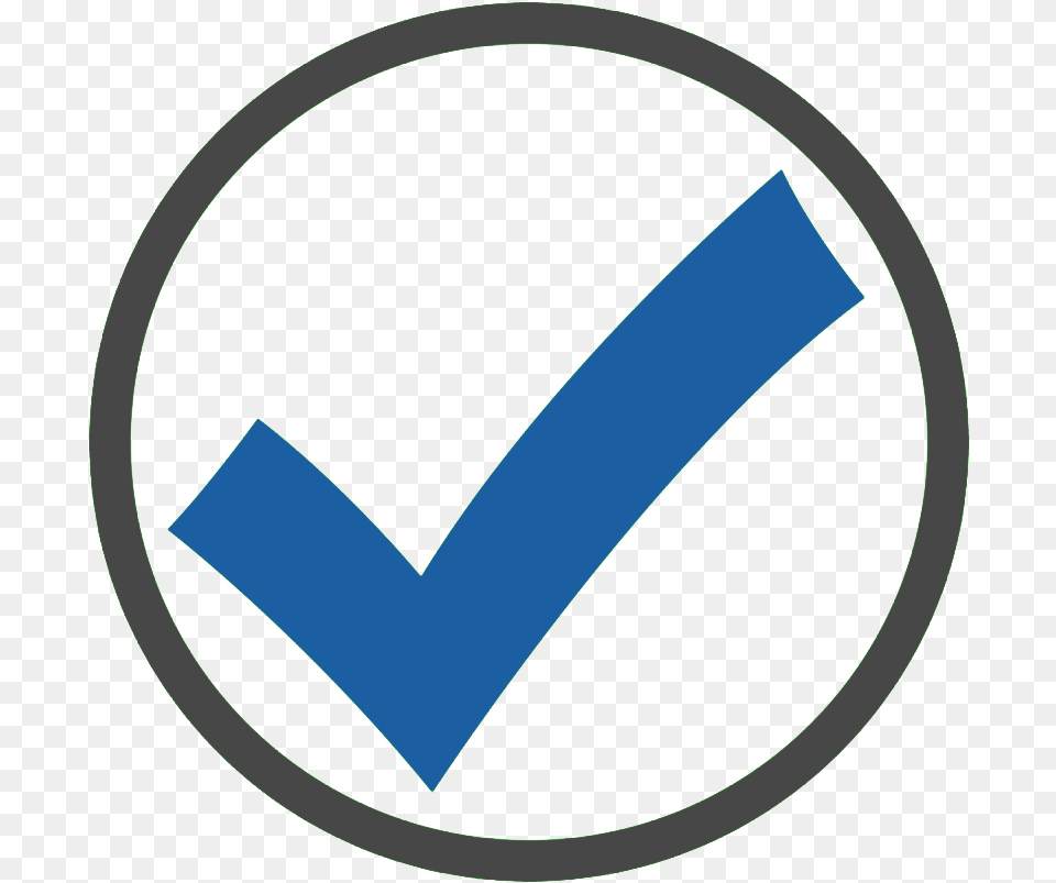 Blue Check Mark In Circle Background Check Mark, Logo, Disk Free Transparent Png
