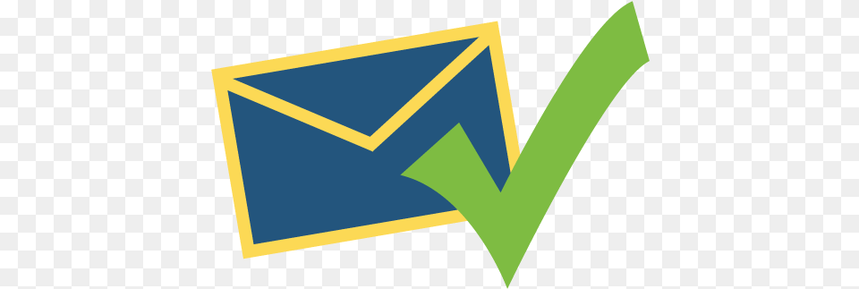 Blue Checkmark, Envelope, Mail Free Png