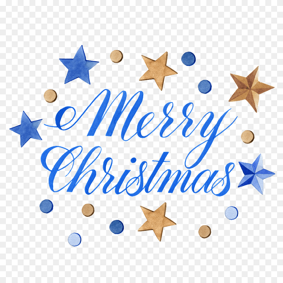 Blue Christmas English Word Art Symbol, Text Free Transparent Png