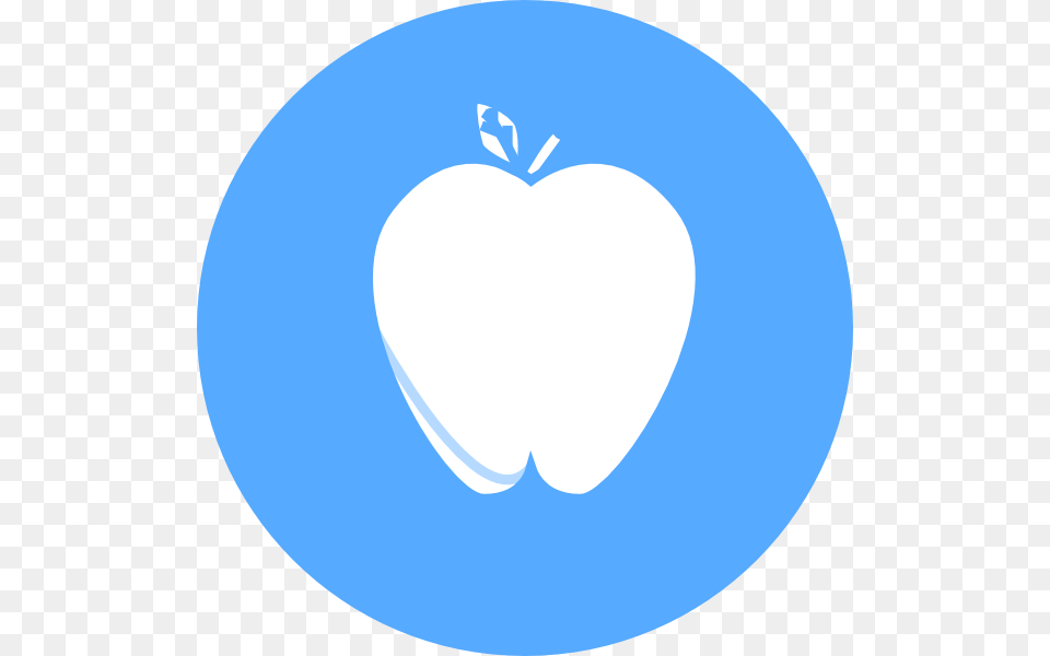 Blue Circle Apple Clip Art For Web, Logo, Heart, Plant, Produce Free Png Download