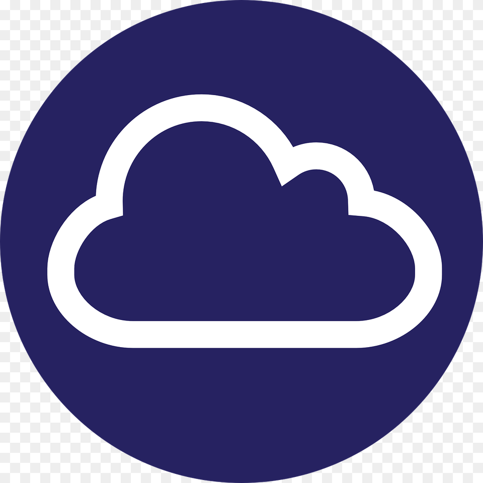 Blue Circle Cloud Icon Internet Clip Seattle Art Museum, Symbol, Disk, Logo Png Image