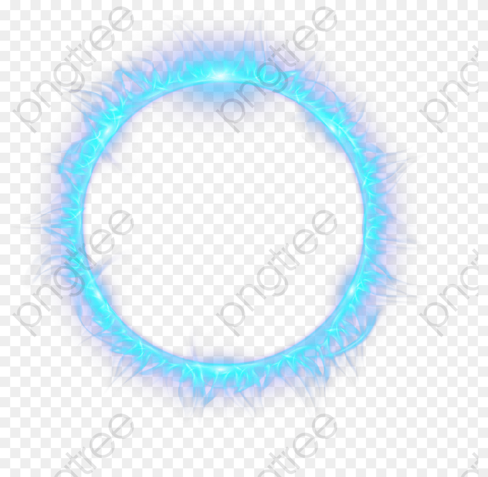 Blue Circle Flame Circle, Light, Neon, Accessories, Person Free Png