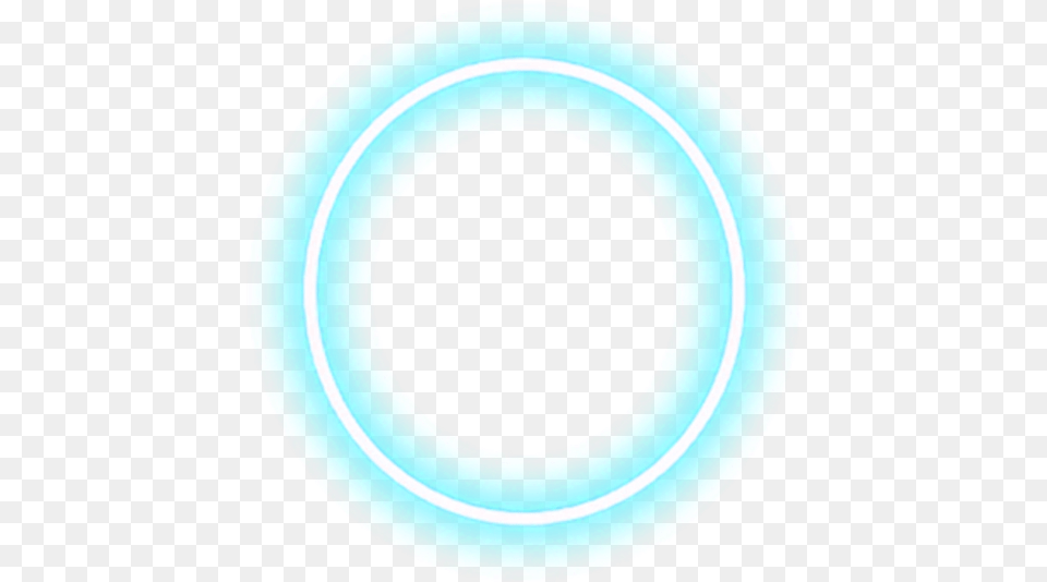 Blue Circle Neon Circle, Light, Water Free Png Download