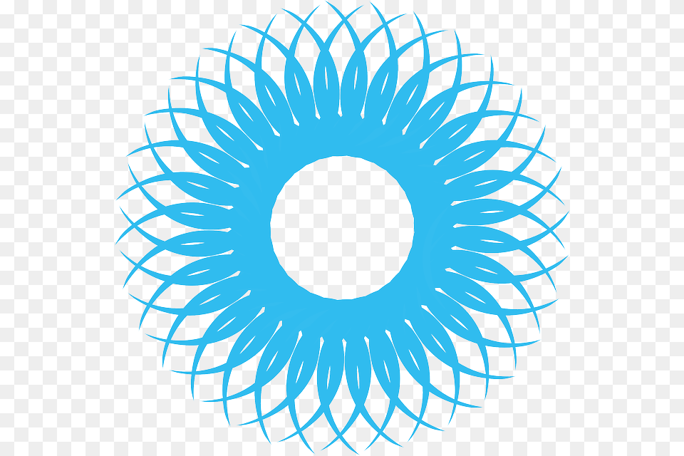 Blue Circle Shape Lines Swirl Crossed Shapes Vector Design Shape, Flower, Plant, Sunflower Png Image