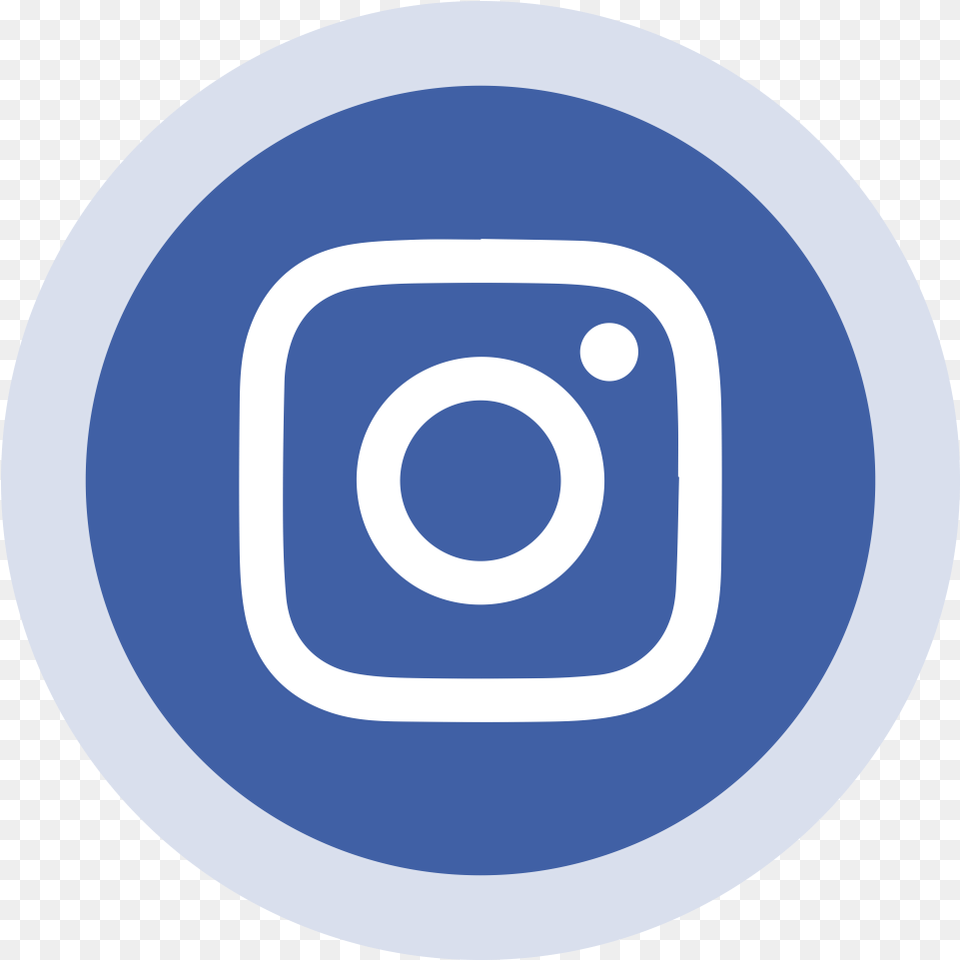 Blue Circled Instagram Logo Image Instagram Logo Blue, Disk, Gun, Weapon Png