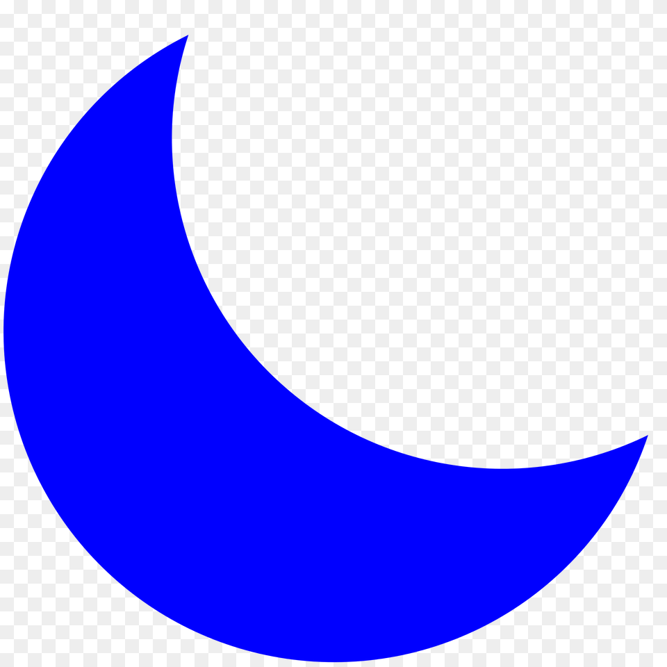 Blue Clipart Crescent Moon, Astronomy, Nature, Night, Outdoors Free Transparent Png