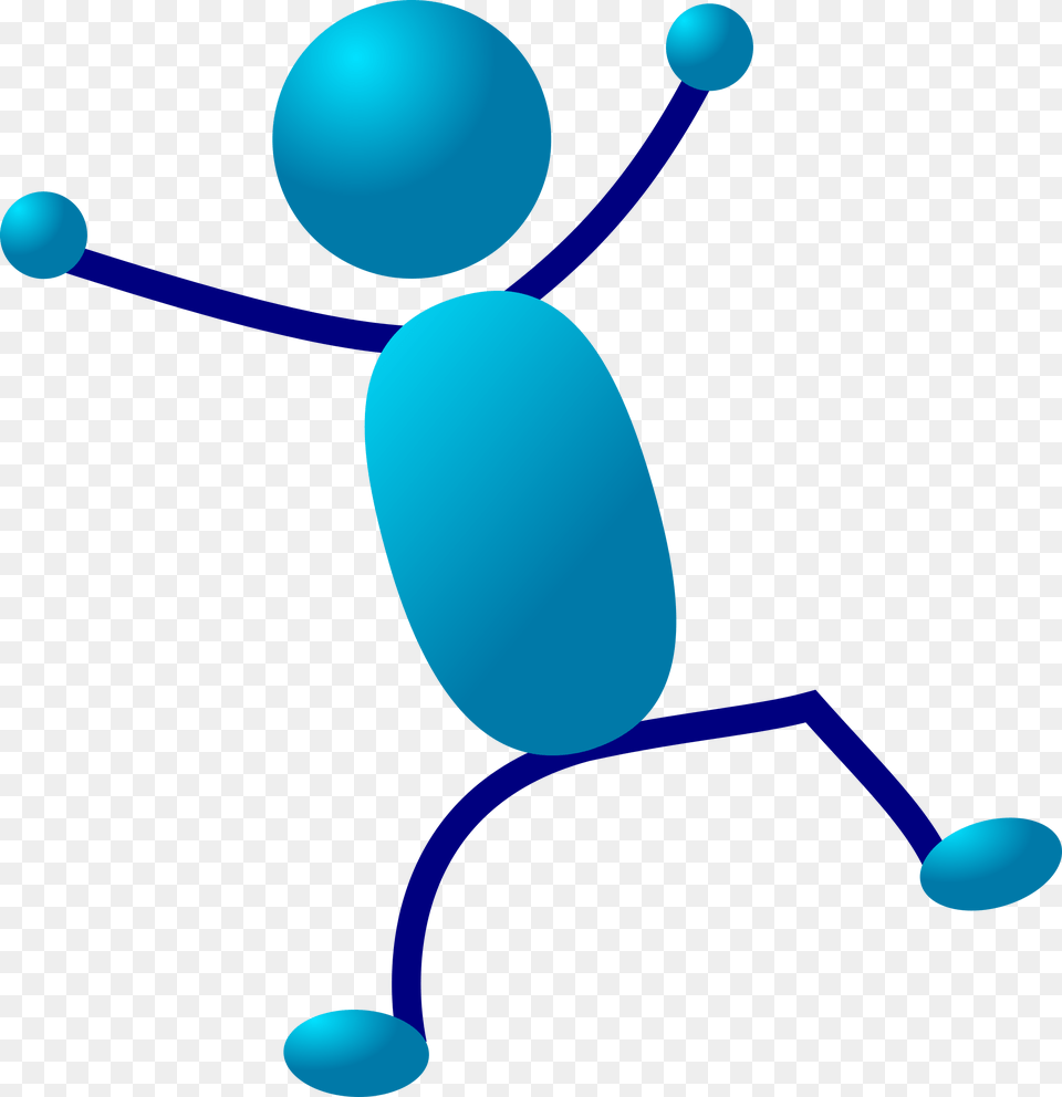 Blue Clipart Stickman Png