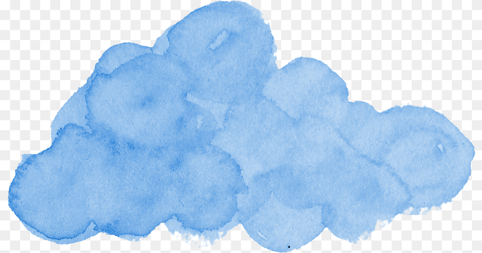 Blue Cloud Watercolor Cloud Transparent, Stain, Foam, Outdoors Png