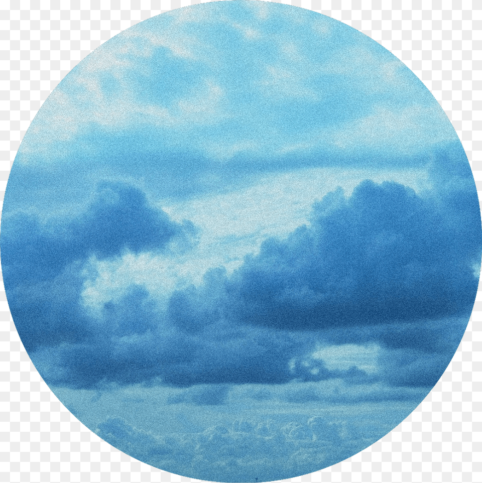 Blue Clouds Aesthetic Circle Background Sky Nature Circle, Outdoors, Window, Photography, Cloud Free Png