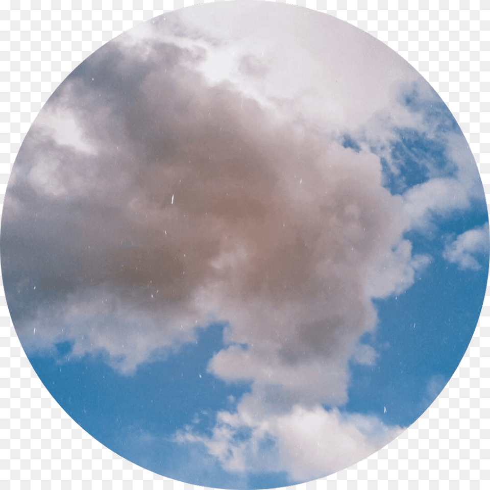Blue Clouds Circle Background Aesthetic White Vintage California Aesthetic, Cloud, Nature, Outdoors, Photography Png Image