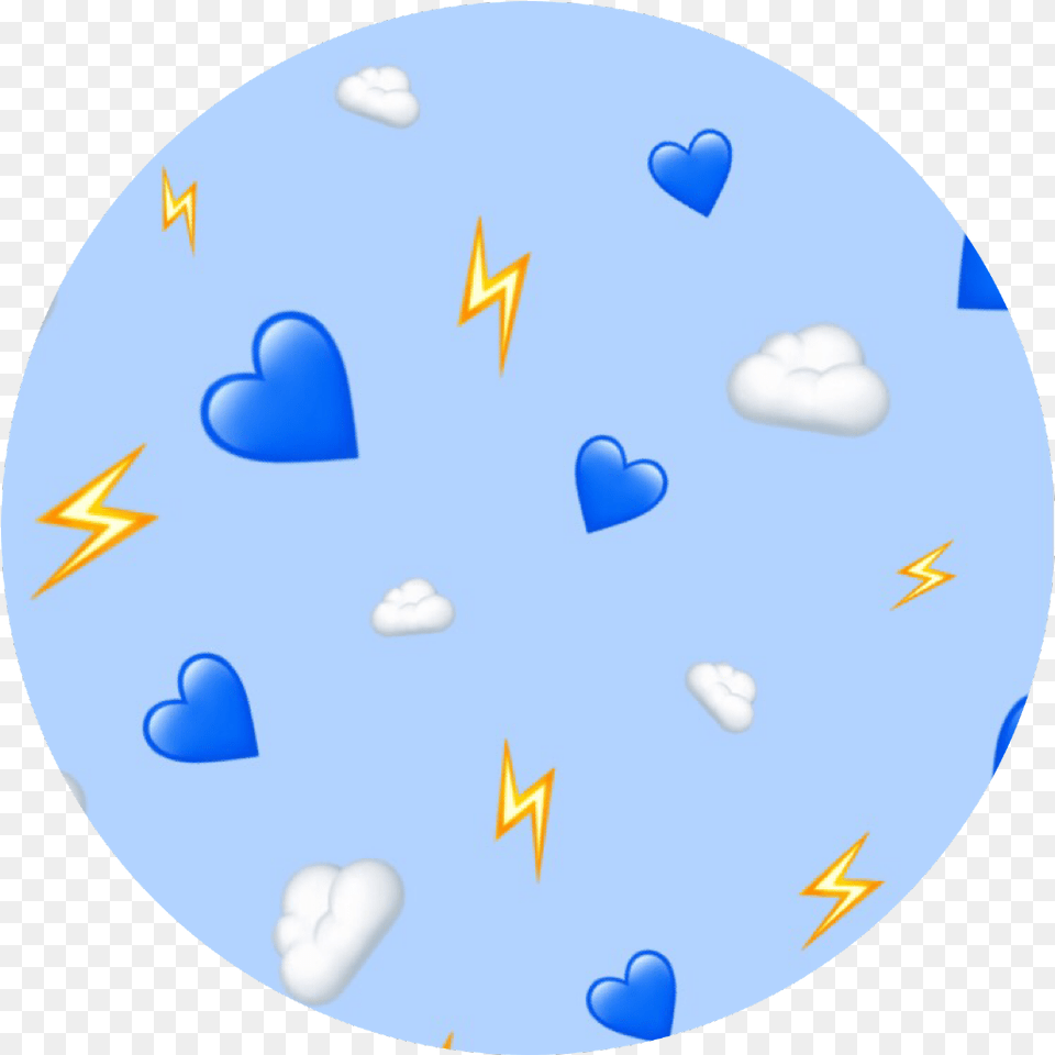 Blue Clouds Cloud Hearts Heart Emoji Yellow Whi Clip Art, Balloon, Sphere, Face, Head Free Png