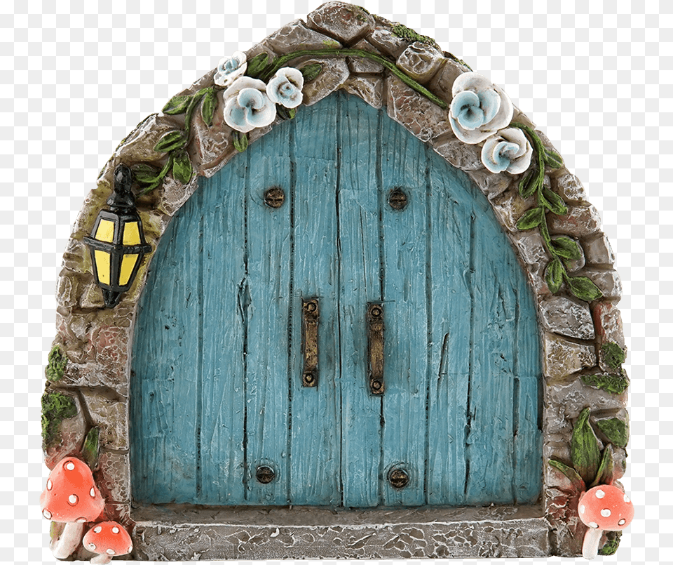 Blue Cobblestone Fairy Door Home Door, Arch, Architecture, Gothic Arch, Fungus Free Png