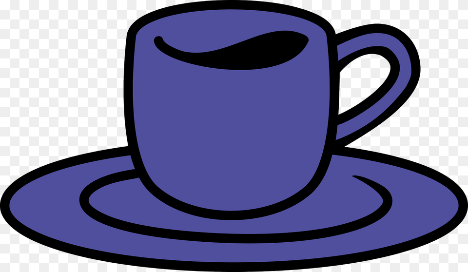 Blue Coffee Cup And Saucer Clipart, Beverage, Coffee Cup Png