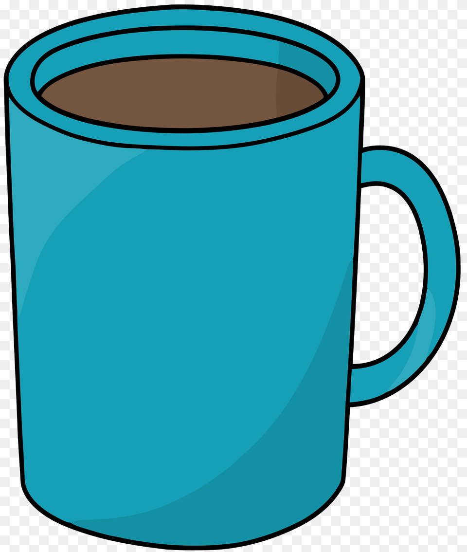Blue Coffee Cup Full Of Coffee Clipart, Beverage, Coffee Cup Free Png Download