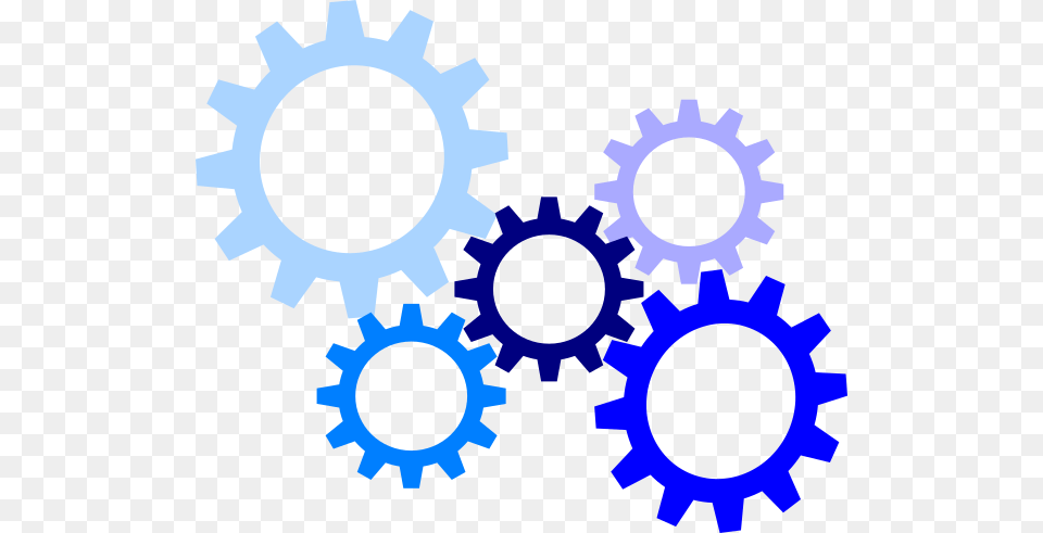 Blue Cogwheel Five Clip Art, Machine, Gear Png